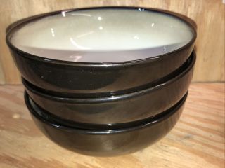 Sango Nova Black 4932.  6.  5” Cereal Bowls,  Euc,  Cannot Confirm Ever