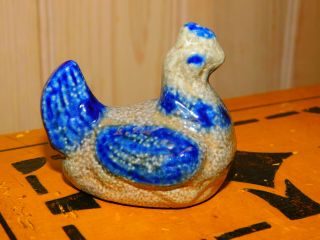 Vintage 1991 Bbp Beaumont Brothers Pottery Salt Glaze Hen Chicken Mini Figurine