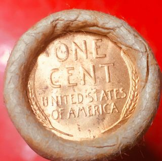 1913 - P / Bu Tail Wheat End Obw Bank Wrap Lincoln Wheat Penny Roll