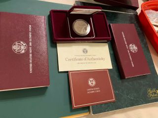 1988 - S Olympic Proof Silver Dollar Commemorative Coin Set Box Us