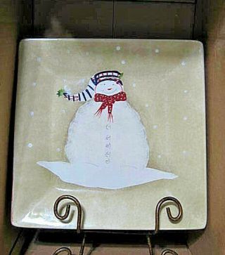Oneida Snowmates Cream 10in Dinner Plate By Debbie Taylor - Kerman Snowman