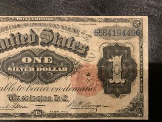 1891 $1 Silver Certificate - Martha Washington FR 223 VF/ XF 5
