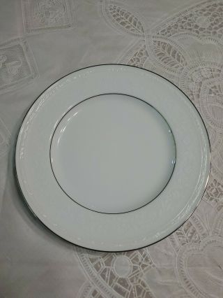 Noritake Whitescapes Fine China Whitecliff Platinum 4251 Salad Plate Nwt