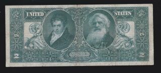 US 1896 $2 Education Silver Certificate FR 248 VF (935) 2