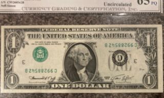1974 $1 Federal Reserve Note Fr.  1908 - C Inverted Overprint Error Very Rare Nr