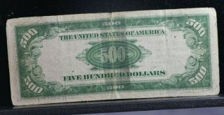 1934A $500 FIVE HUNDRED Dollar Bill Federal Reserve Note L00115609 A 2