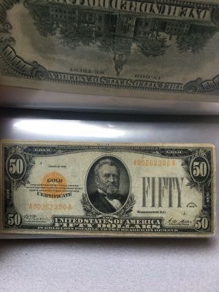 $50 Fifty Dollar 1928 Fr 2404 Gold Certificate Rare