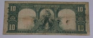 1901 US $10 Legal Tender Bison Note Lewis & Clark Fr.  120 2