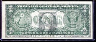 1974 $1 Federal Reserve Note Offset Printing Error Full Face To Back