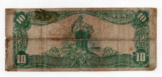 Rare 1902 $10 First National Bank Sumter S Carolina Large Currency Note 2