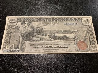 Us 1896 $1 Education Silver Certificate Vf