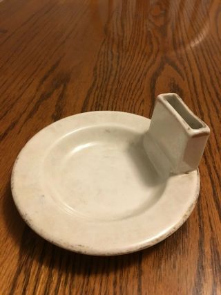 Vintage O.  P.  Co.  Syracuse China Dish/ashtray Toothpick/match Holder - 5 1/2 " Diam