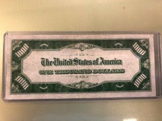 1928 $1,  000 Bill One Thousand Dollar Federal Reserve Note Chicago 2