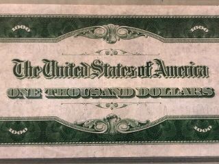 1928 $1,  000 Bill One Thousand Dollar Federal Reserve Note Chicago 3