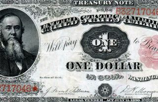 Hgr Sunday 1891 $1 Treasury Note ( (stanton))