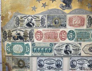 U.  S.  Fractional Currency Shield 39 Notes on Gray Background ca.  1866 - 1869 RARE 3