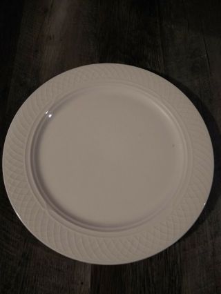 Homer Laughlin Gothic Dinner Plate 11 " Off White