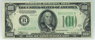 Series Of 1934 - A $100 One Hundred Dollar Federal Reserve Note - Us