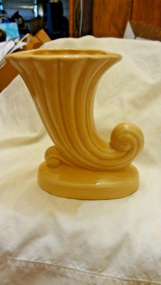 Vintage Shawnee Pottery Cornucopia Horn Of Plenty Planter Vase