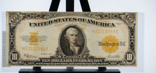 1922 $10 Gold Certificate Ten Dollar Bill Large Size Note Fr1173