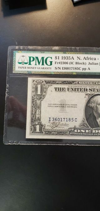 1935 - A NORTH AFRICA SILVER CERTIFICATE FR 2306 PMG 64 CHOICE UNCIRCULATED EPQ 4