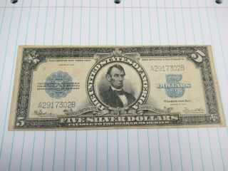 Raw Ungraded Fr.  282 1923 $5 Porthole Silver Certificate Buy It Now Price