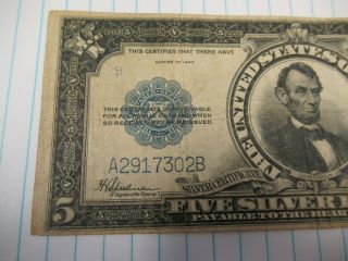 Raw Ungraded Fr.  282 1923 $5 Porthole Silver Certificate Buy it Now Price 2