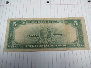 Raw Ungraded Fr.  282 1923 $5 Porthole Silver Certificate Buy it Now Price 5