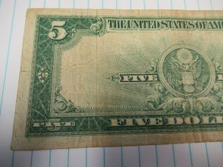 Raw Ungraded Fr.  282 1923 $5 Porthole Silver Certificate Buy it Now Price 6