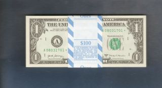 2017a Boston " A " Star Notes Bep Pack Of 100 Consec Unc Unreported Run Size