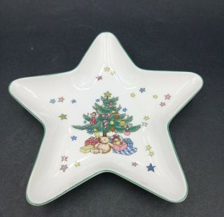Nikko Happy Holidays Star Shape Dish Candy Treat 6” Christmas Tree Japan
