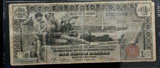 1896 $1 Silver Certificate Educational Note PMG 12 FINE Fr.  224 TILLMAN MORGAN 3