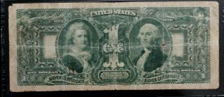 1896 $1 Silver Certificate Educational Note PMG 12 FINE Fr.  224 TILLMAN MORGAN 4