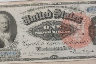 1886 $1 Silver Certificate FR 217 PMG About Unc 58 3