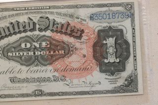 1886 $1 Silver Certificate FR 217 PMG About Unc 58 4