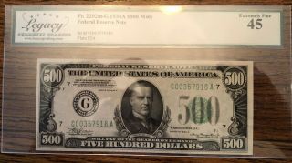 1934a $500 Chicago Federal Reserve Note Fr.  2202m - G Ef45