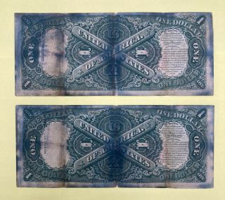 1917 ($1) ONE DOLLAR UNITED STATES LEGAL TENDER CONSECUTIVE SERIAL NUMBERED SET 2