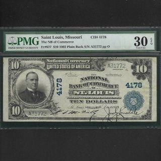 Fr - 627 $10 1902 National Bank Note Pmg 30 Exceptional Paper Quality Ships