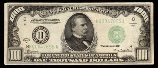 Awesome 1934A St.  Louis $1000 ONE THOUSAND DOLLAR BILL 500 Fr.  2212 - H H00047695A 2