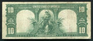 FR.  119 1901 $10 TEN DOLLARS “BISON” LEGAL TENDER UNITED STATES NOTE VERY FINE 2