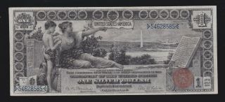 Us 1896 $1 Education Silver Certificate Fr 225 Vf - Xf (585)