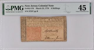 Jersey Colonial Fr Nj - 178 Pmg 45 John Hart Declaration Of Independence