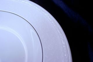 2 Noritake Whitescapes Fine China WHITECLIFF PLATINUM 4251 Rim Soup Bowls NWT 3