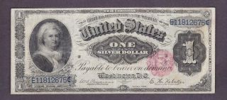 1891 $1 Crisp Vf,  Martha Washington Silver Certificate