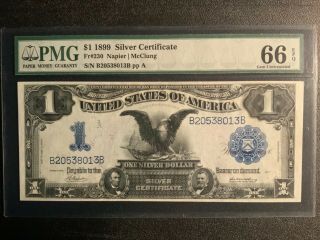 Fr 230 1899 $1 Silver Certificate Pmg 66 Epq Gem Uncirculated