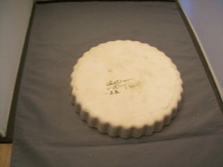 Hand Made Hand Painted Chatham Pottery 26 USA Pie Plate W/Fluted Edges 2