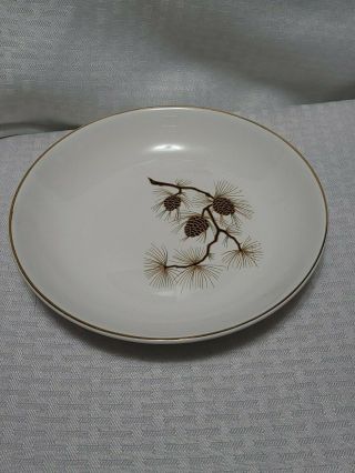 Paden Pottery Pine Cone Pattern Mid Century 8 1/8 " Coupe Soup Bowl