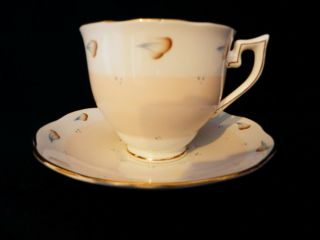 Royal Crown Pottery Fine Bone China " Trentham " Tea Cup & Saucer England