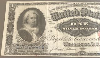 1891 - $1 Silver Certificate “MARTHA” - Fr 223 - in VF,  - EF W/crease - N. 2
