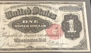 1891 - $1 Silver Certificate “MARTHA” - Fr 223 - in VF,  - EF W/crease - N. 3